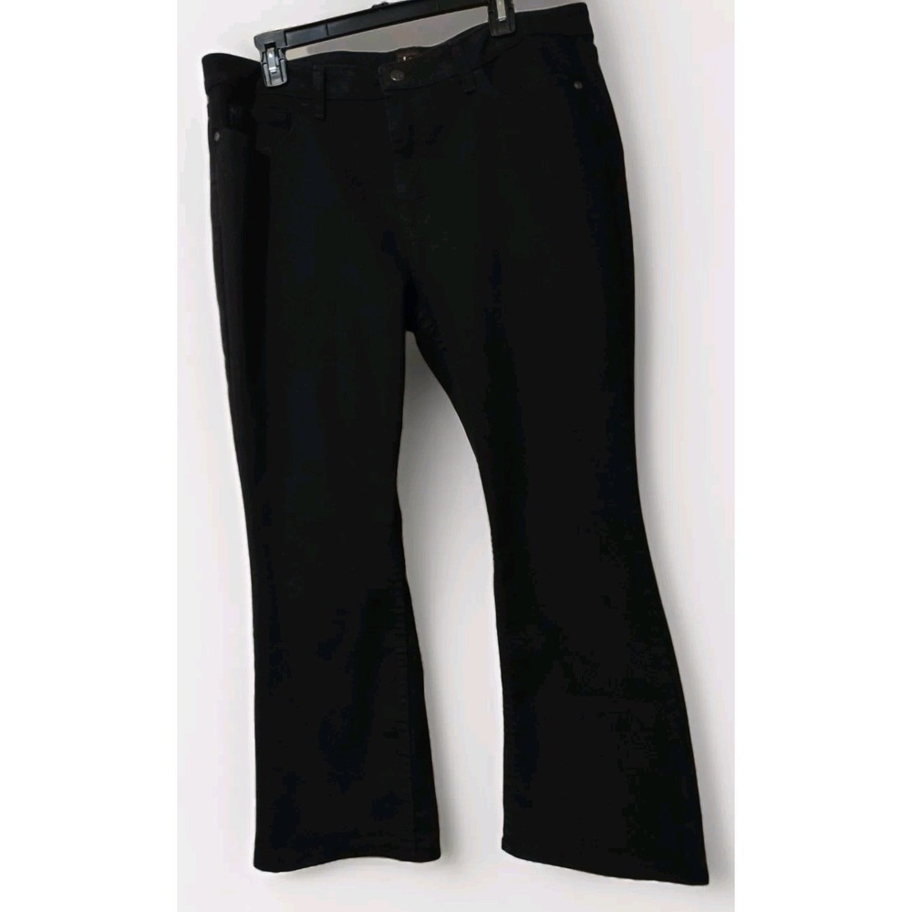 Lee Jeans Woman's Adult Size 16 S Black Denim Straight 5 pocket Stretch H.D. Lee